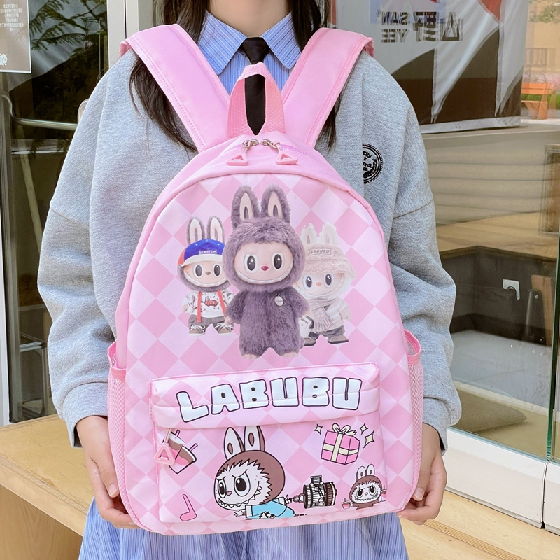 남학생 배낭 여성 핫 버블 마트 배낭 소년 1-2-3-4 학년 SCHOOLBAG LABUBU