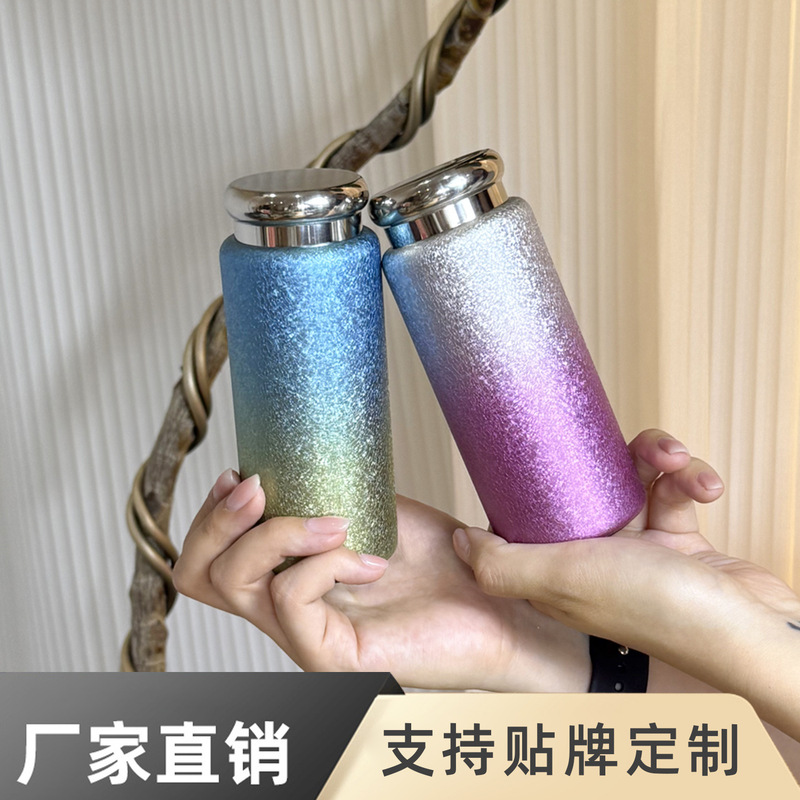 High-Quality Titanium-Coated Insulated Cup, Double-Layer Vacuum Portable Mini Pocket Cup, Tea and Water Separation, High-End Gift Cup, Cross-Border High-Quality Titanium-Coated Insulated Cup, Double-Layer Vacuum Portable Mini Pocket Cup, Tea and Water Separation, High-End Gift Cup, Cross-Border