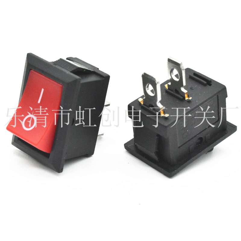 KCD1 15*21 插簧脚 2脚2档 斜面 红色 两脚两档翘板开关 档位开关