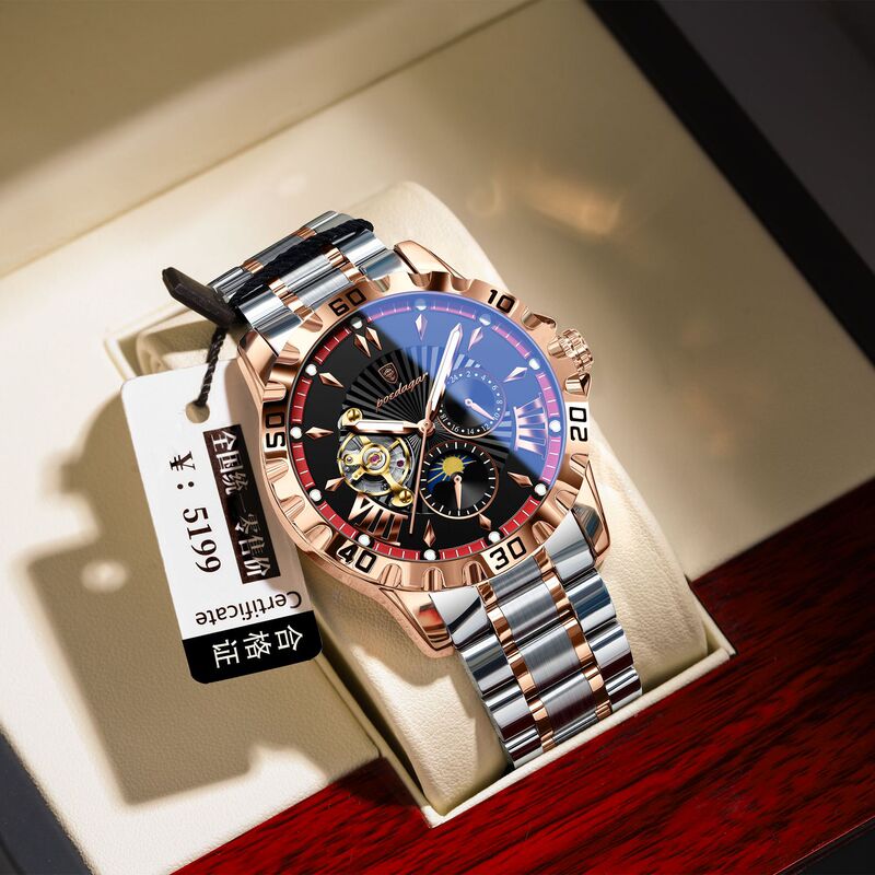 Swiss Brand Mechanical Watch, Multifunctional Men's Automatic Watch, Luminous, Waterproof, Live Streaming, Dropshipping Swiss Brand Mechanical Watch, Multifunctional Men's Automatic Watch, Luminous, Waterproof, Live Streaming, Dropshipping