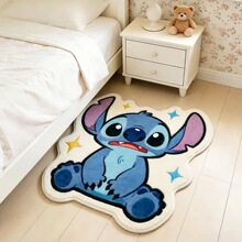毛绒史迪仔异形床边毯萌趣卡通卧室隔凉脚垫飘窗垫跨境贴标代发