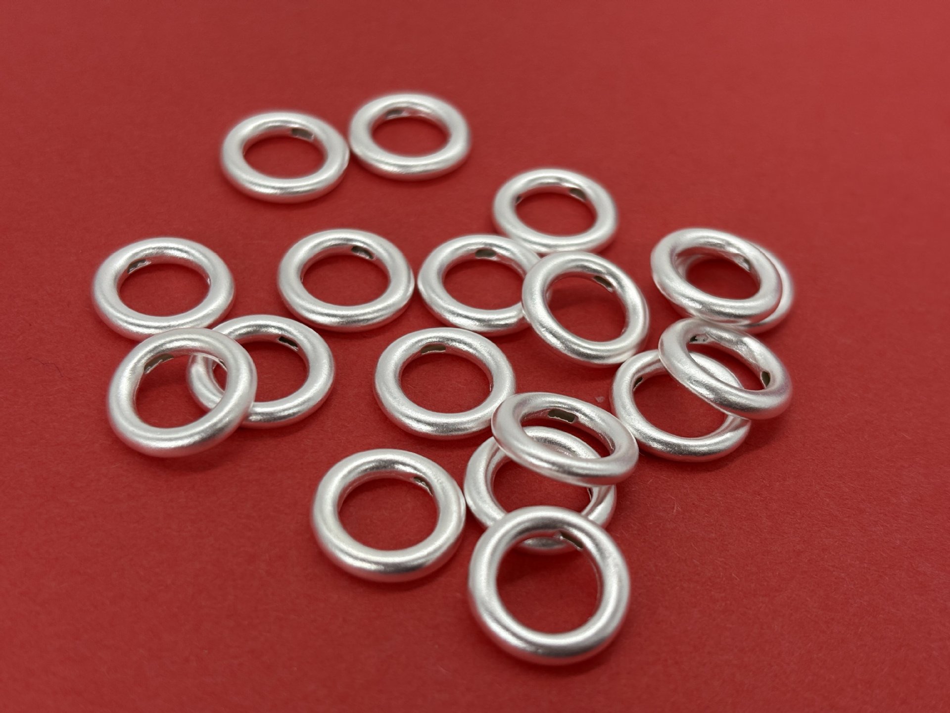 999 pure silver smooth surface peace ring, pure silver 3D craft loose beads, spacer beads, DIY silver jewelry accessories, braided rope bracelet
