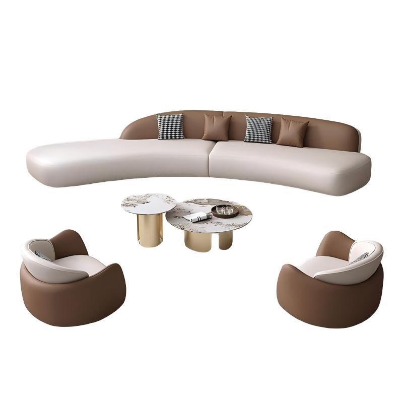 Oficina de ventas moderna y simple Sofá curvo de hotel Residencia Salón de belleza VIP sala de estar Sofá de negociación image 7