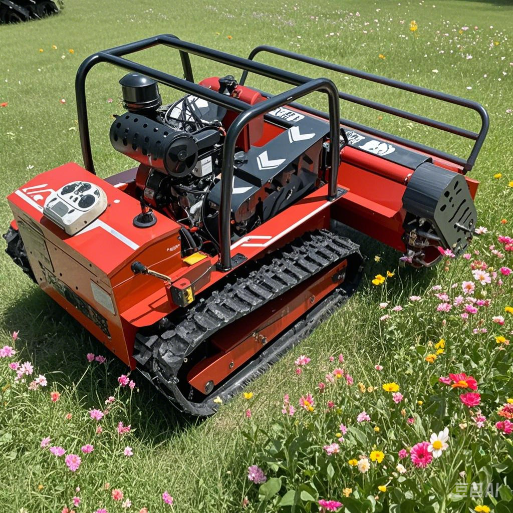 出口美国履带式遥控割草机 果园园林大马力除草机 智能款碎草机