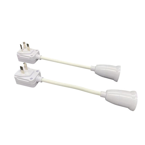 E27 Screw-in LED Flexible Gooseneck Light Fixture with Switch and Dual Outlet Socket for Bedroom