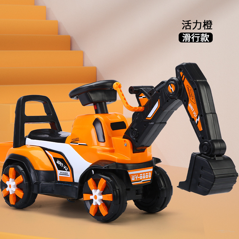 Excavadora coche de ingeniería de juguetes para niños 1 - 5 años de edad puede montar excavadora eléctrica coche eléctrico