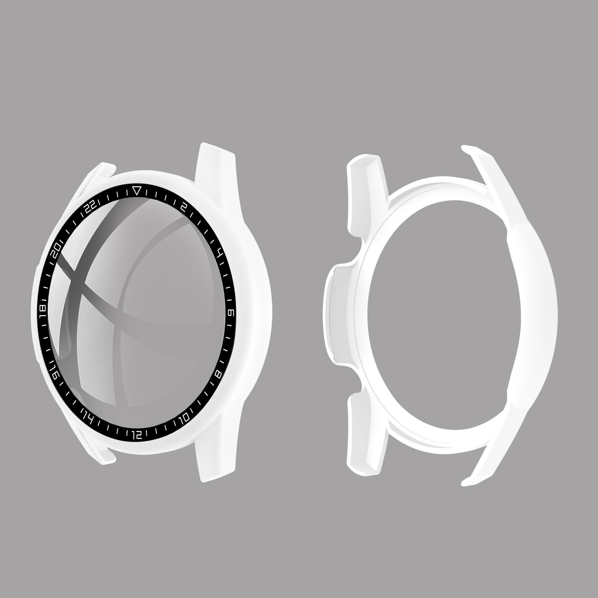 Aplicable a Huawei GT2-46mm escala reloj caso PC + película templada funda protectora integrada Huawei reloj funda protectora