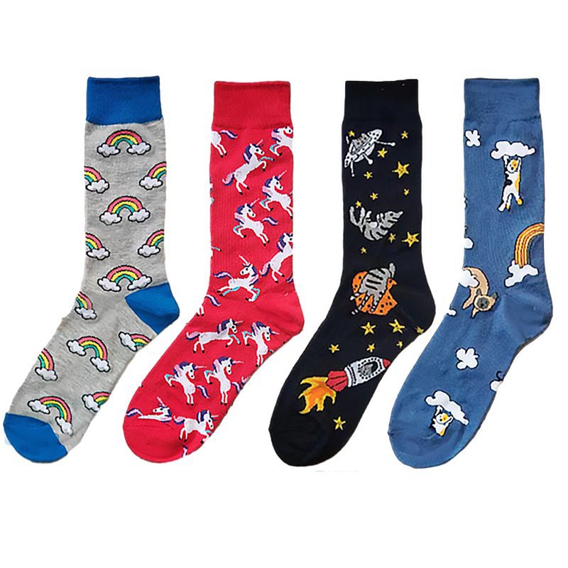 50g Weight Socks Classification Socks Lingerie Type Cotton Fabric Type A Pair Quantity Holiday, Daily Occasion Non-Slip Function Color Block, Landscape Pattern All Seasons Season Women's Gender Printing Design Simple Style, Classic Style Style Women's Simple Style Classic Style Color Block Landscape Cotton Printing Crew Socks A Pair 无