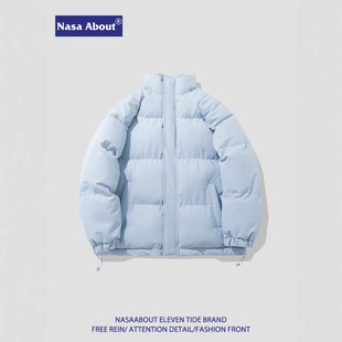 NASA New Down Cotton-padded Coat Men's and Women's Winter 2024 Fashion Brand High-grade Thickened Cotton-padded Coat Collar American Bread Suit