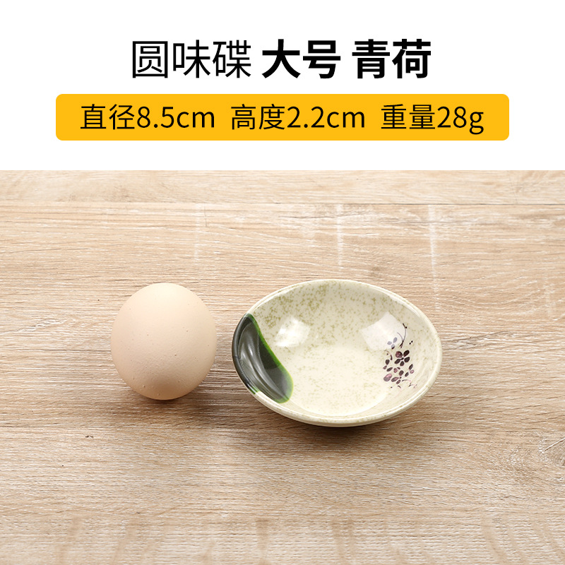 둥근 맛 접시 큰 녹색 연꽃