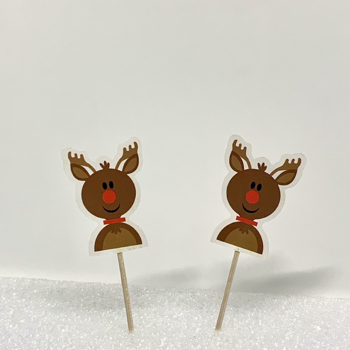 Tarjeta de palillo de dientes de papel grueso de doble cara-insertando Tarjeta de pastel de cumpleaños Decoración de Pastel de papel-insertando plug-in 24 piezas