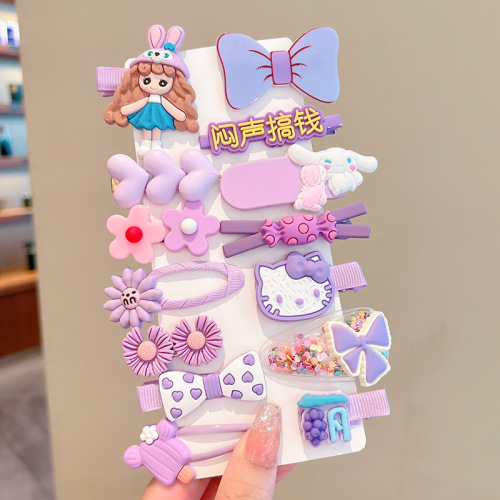 Korean cartoon new children's hairpin summer little girl hairpin cute girl hairpin hairpin net celebrity hair accessories
