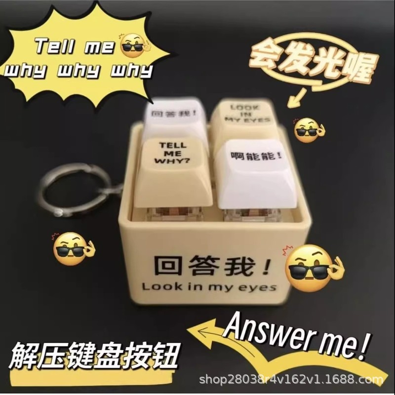 私の音声おもちゃに答えてください キーボードの引用 発音 ディスプレスキー 発光キーホルダー 友達に贈る 楽しくて面白い|undefined