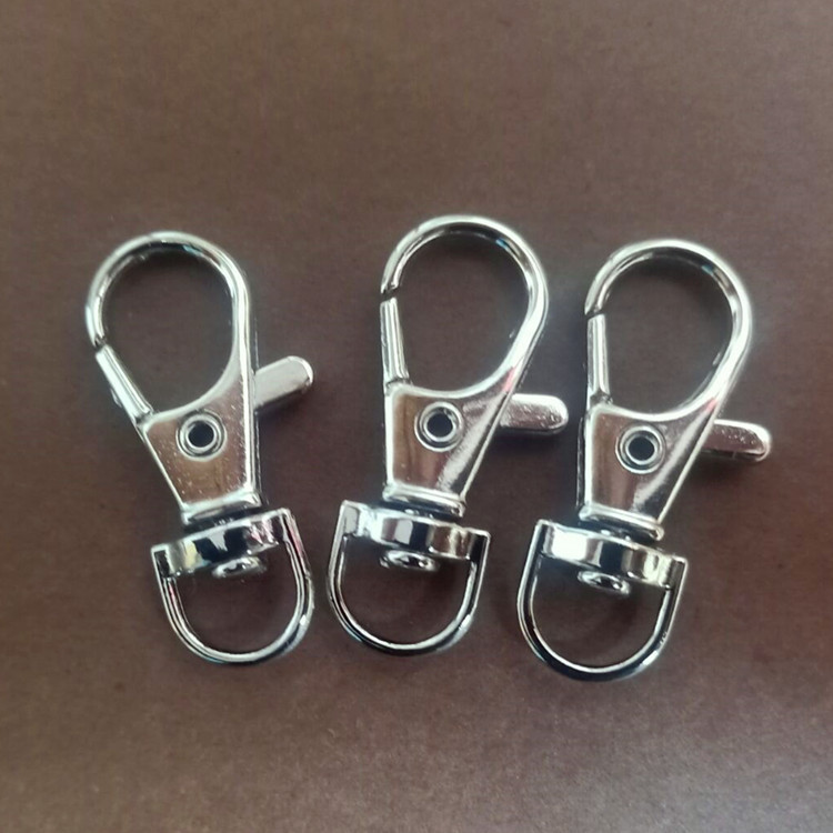 3G zinc alloy puppy buckle polishing hanging electric round tail luggage hardware olive buckle handbag accessories 3 points Fish Mouth small plate buckle