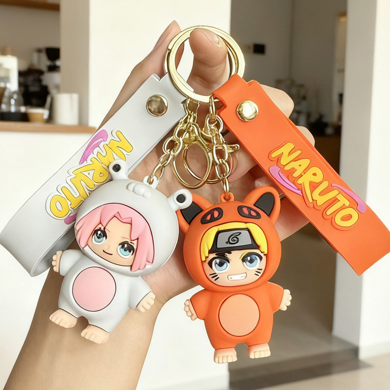 New Naruto Q Version Keychain Naruto Kakashi Anime Cartoon Doll Bag Car Key Pendant New Naruto Q Version Keychain Naruto Kakashi Anime Cartoon Doll Bag Car Key Pendant