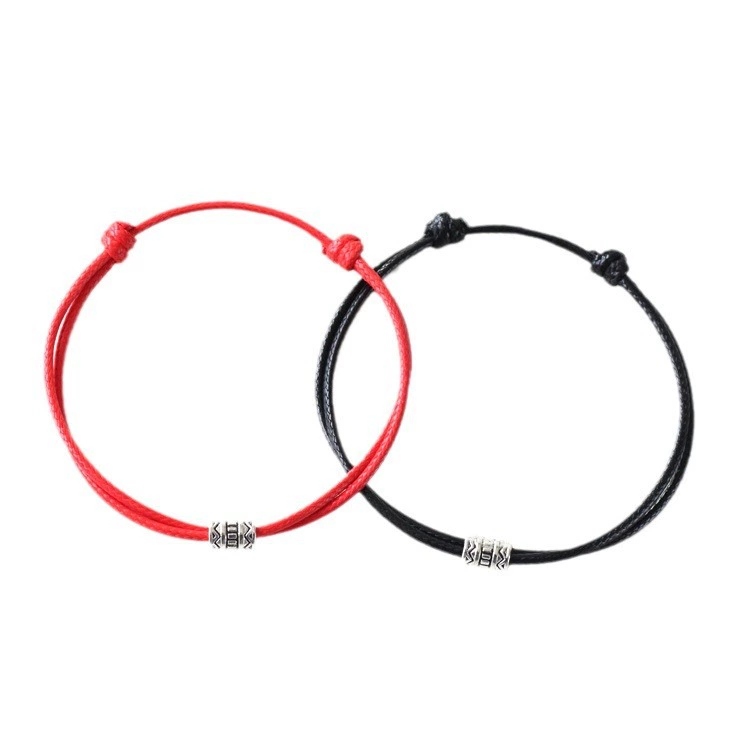 Плетёный красный шнур bracelet для любимого мужчины и женщины, модный тренд аксессуар, простой и элегантный дизайн, подарок на день рождения