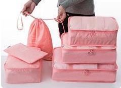 Viaje de siete piezas bolsa de almacenamiento ropa organización bolsa de embalaje equipaje de viaje ropa interior bolsa de almacenamiento al por mayor