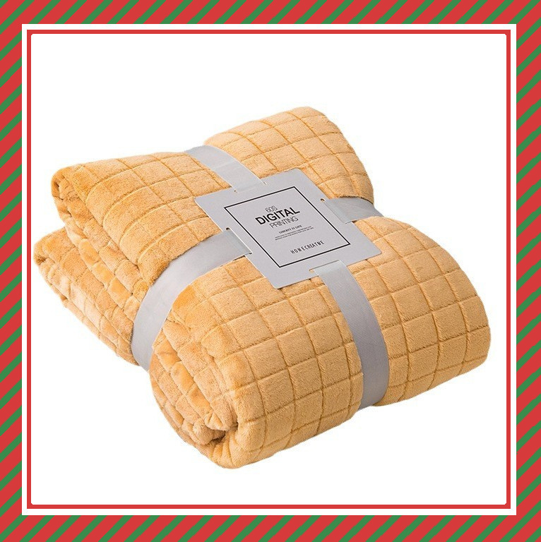 Cross-border thick solid-color flannel blanket, coral fleece office air-conditioner blanket, gift blanket, and international trade nap throw rug