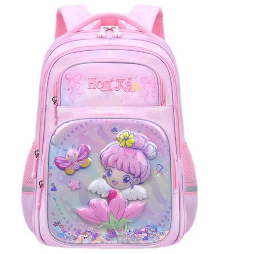 Mochila escolar de estudiantes de primaria mochila ventilada de gran capacidad mochila de hombro de arenas flotantes de la escuela primaria niños impermeables