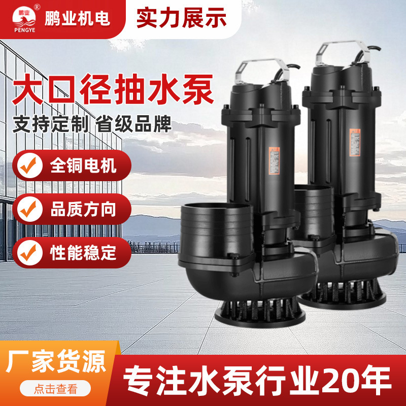Large Diameter Water Pump Agricultural Irrigation 2inch-46inch V Sewage Pump Household 220 Volt Lift 30m Submersible Pump