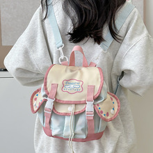 冰格蓝2024新款甜甜圈大耳狗印花双肩包女书包电脑包大容量学生包