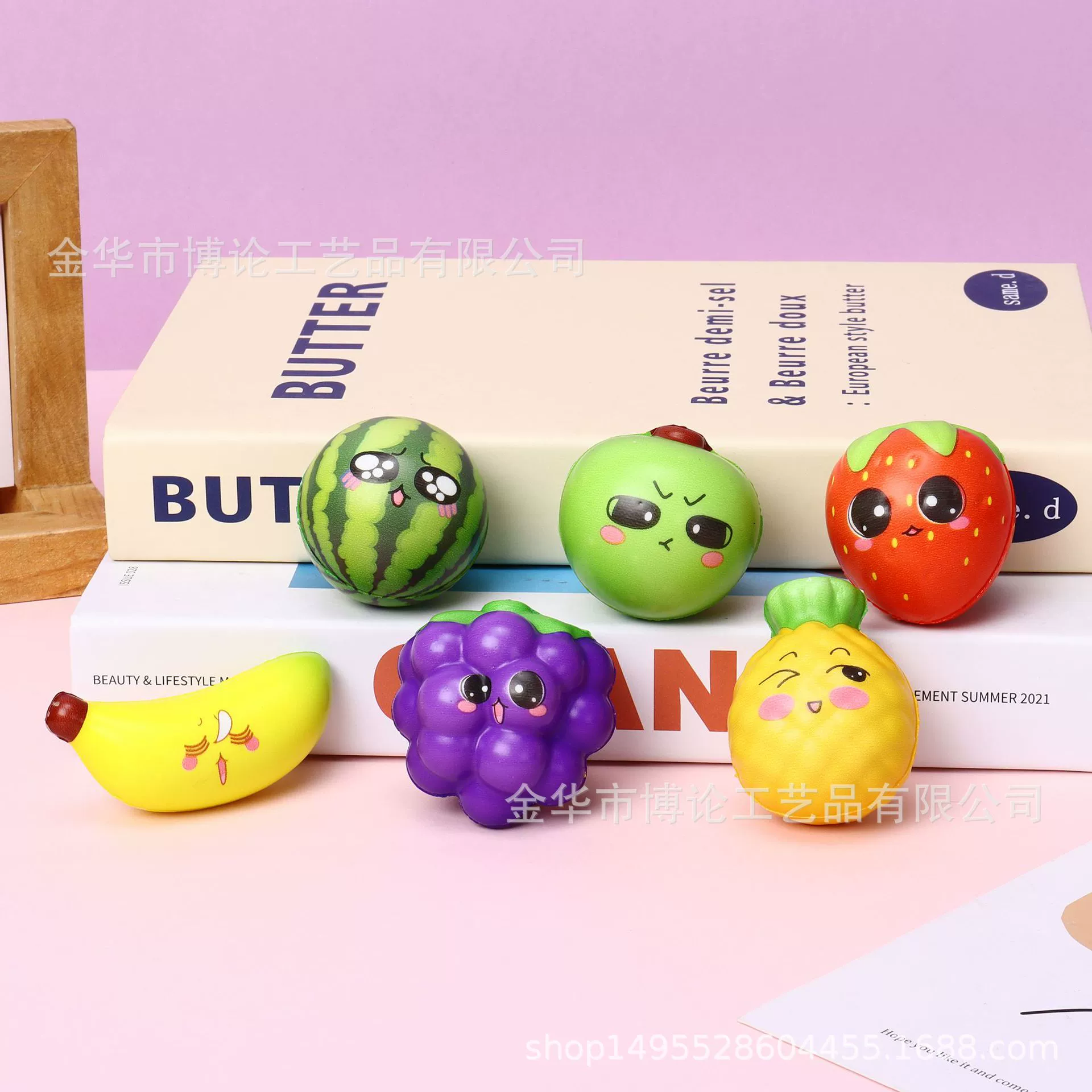 Мультяшный фруктовый вечеринка маленькая подвеска ключа украшения для распаковки детей PU медленный отскок забавные игрушки оптом