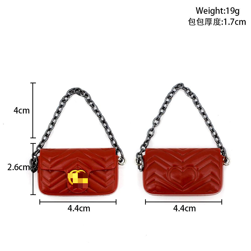 Dollhouse mini muñeca casa pequeña bolsa BJD bolsa de estilo de marca 6 centavos bolsa de muñeca 30 cm accesorios de muñeca