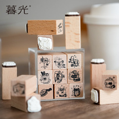 トワイライトミニニャンシリーズスタンプセットケース可爱い子猫スタンプdiy学生手帐デコレーション工具用スタンプ