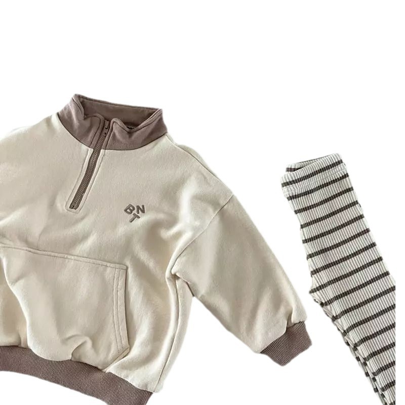 Bebé ropa de primavera estilo coreano ropa para niños bebé collar cremallera suéter niño primavera Bebé Ropa de primavera arriba image 5