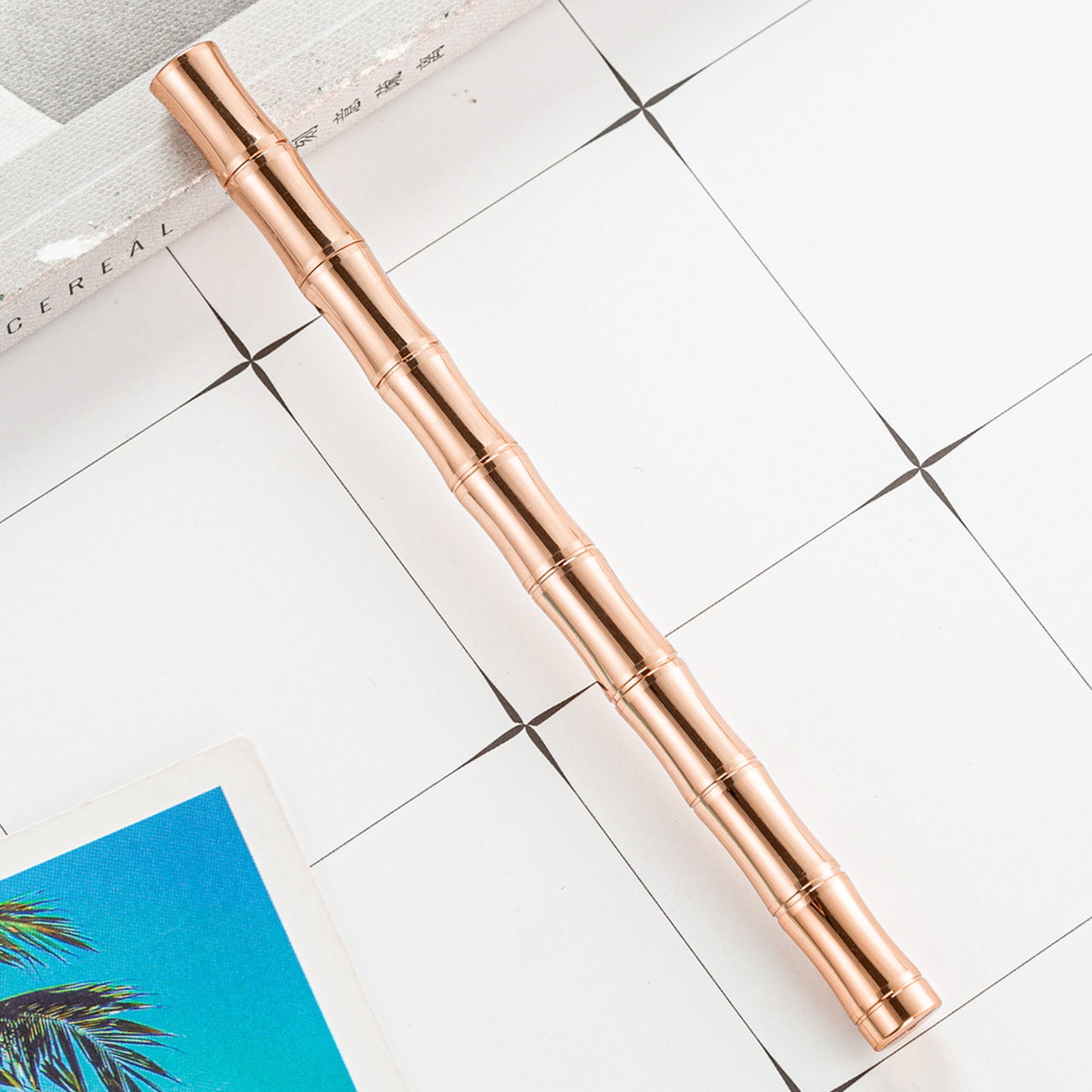 Bolígrafo de latón creativo de bambú bolígrafo de oficina bolígrafo de regalo bolígrafo de grabación logotipo de metal bolígrafo de firma metal al por mayor