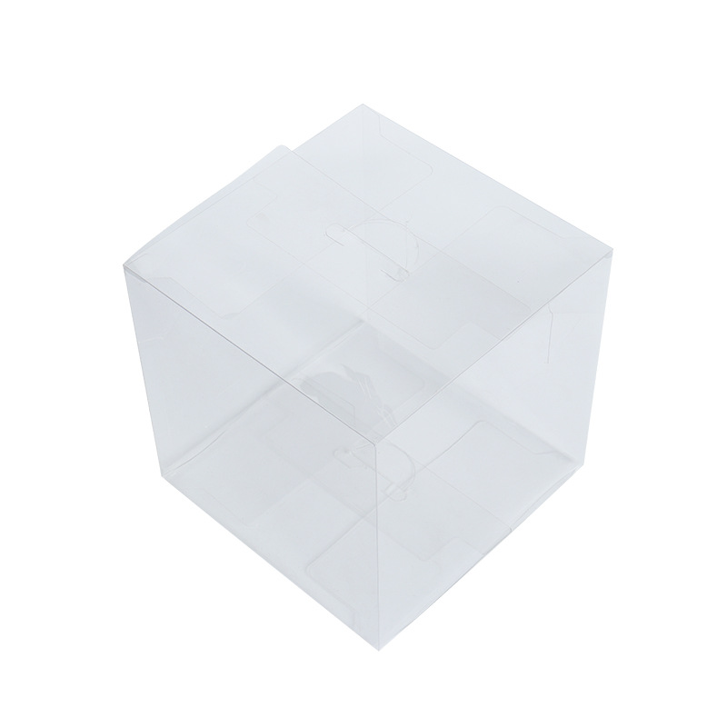 Caja plegable transparente PET caja de regalo caja de almacenamiento a prueba de polvo Embalaje cuadrado transparente de PVC al por mayor caja de embalaje de plástico creativo