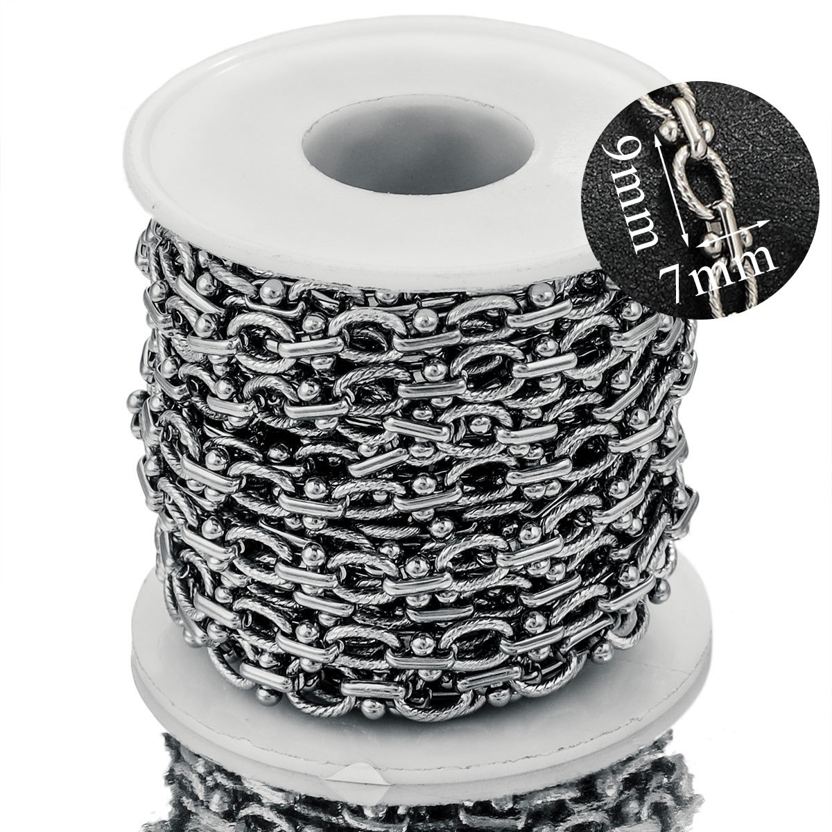 Nuevos huevos de hebilla de huevo de acero inoxidable cadena no decolor personalidad punk pulsera collar joyas cadena diy