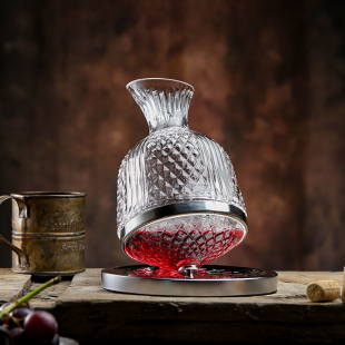 Thickened High-End Lead-Free Wine Decanter Luxury Spinning Top Handmade Household Tumbler Wine Dispenser Rotating