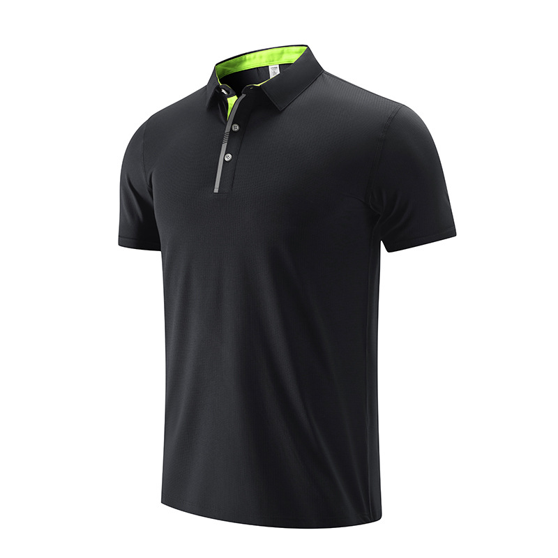 Verano casual deportes Polo camisa hombres y mujeres de cuello blanco de negocios de secado rápido camiseta manga corta en stock grupo pegatinas B impreso LOGO