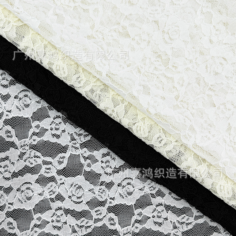 2026 explosión brocado hueco flor de tela de encaje blusa ropa interior camisa de base para hacer falda material de encaje spot