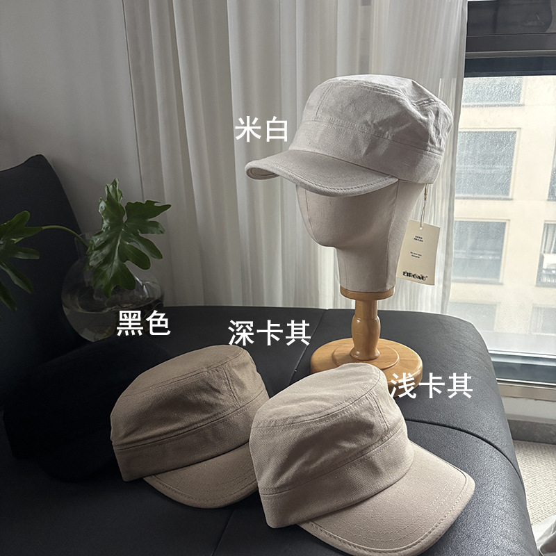 Linen Baseball Cap Unisex Simple Versatile Flat-Top Military Hat Fashionable Trendy Hat Breathable Sun Hat Linen Baseball Cap Unisex Simple Versatile Flat-Top Military Hat Fashionable Trendy Hat Breathable Sun Hat