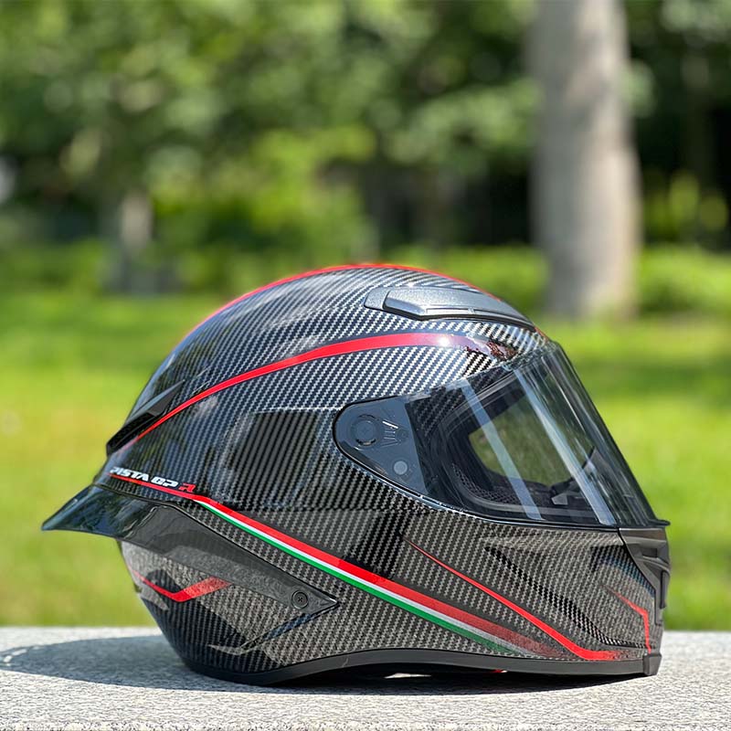 Motorcycle Helmet Personalized Snow House Style with Extended Spoiler