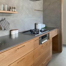 304不锈钢防刮花实心台面橱柜桌面水槽一体成型加工岛台