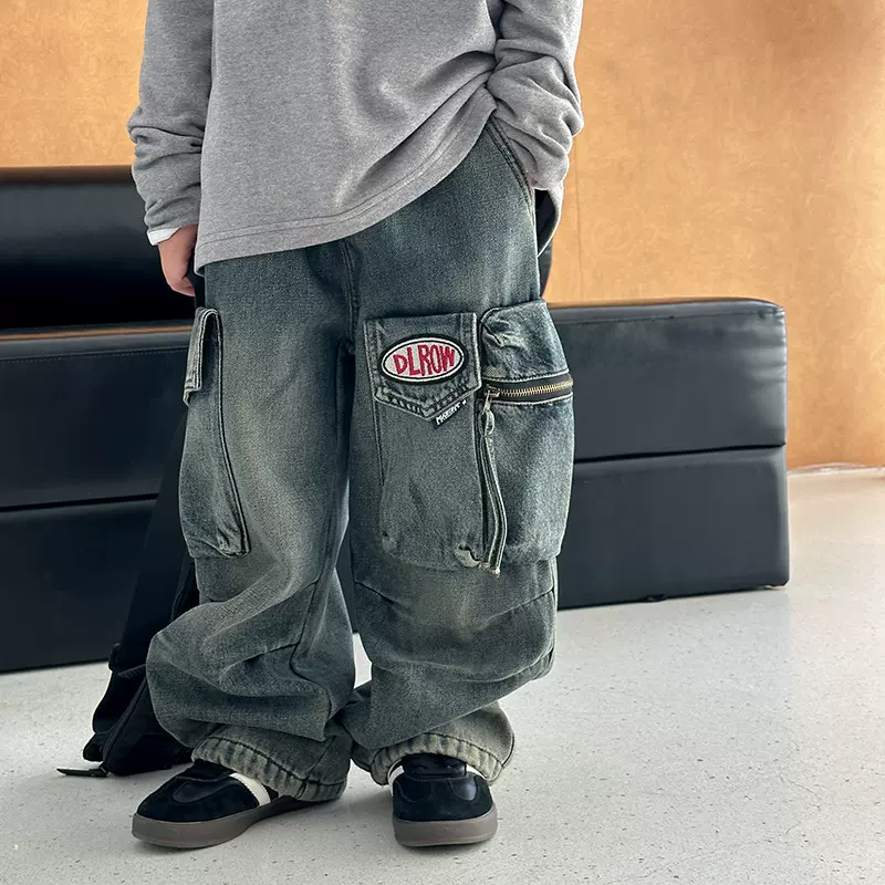 童装男童加绒牛仔裤2025冬季新款儿童加厚保暖长裤大童秋冬裤子潮