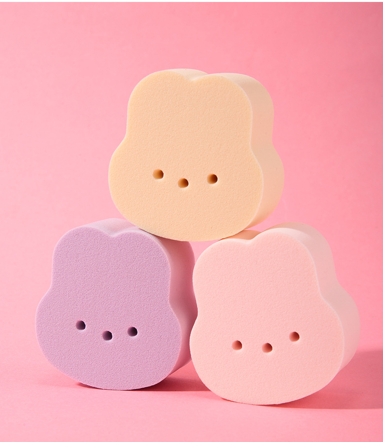 LMLTOP Cute Little Rabbit Powder Puff 9-piece set Hydrophilic water-Soluble skin-friendly Makeup Powder Puff bagged SY226 undefined
