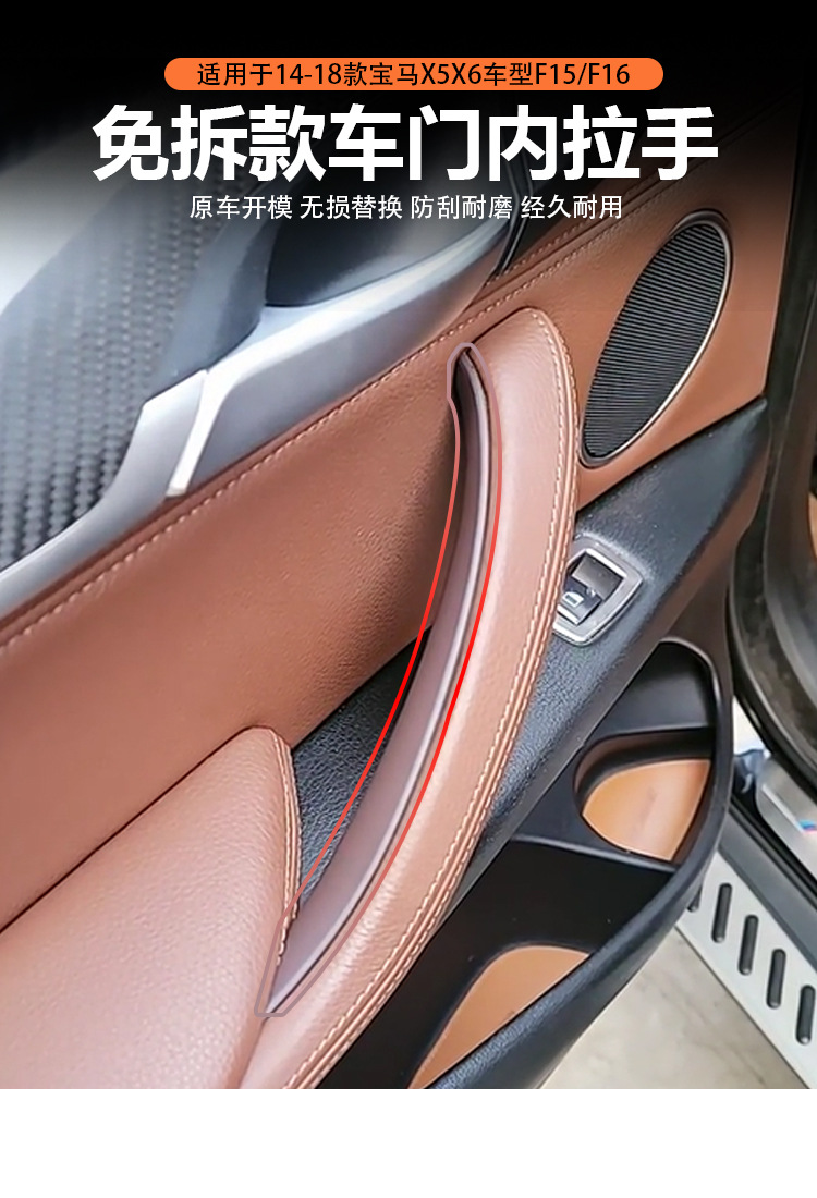 Suitable for Bmw X5 Door Handle, X6 Door Handle Interior Armrest Protective Cover F15 F16