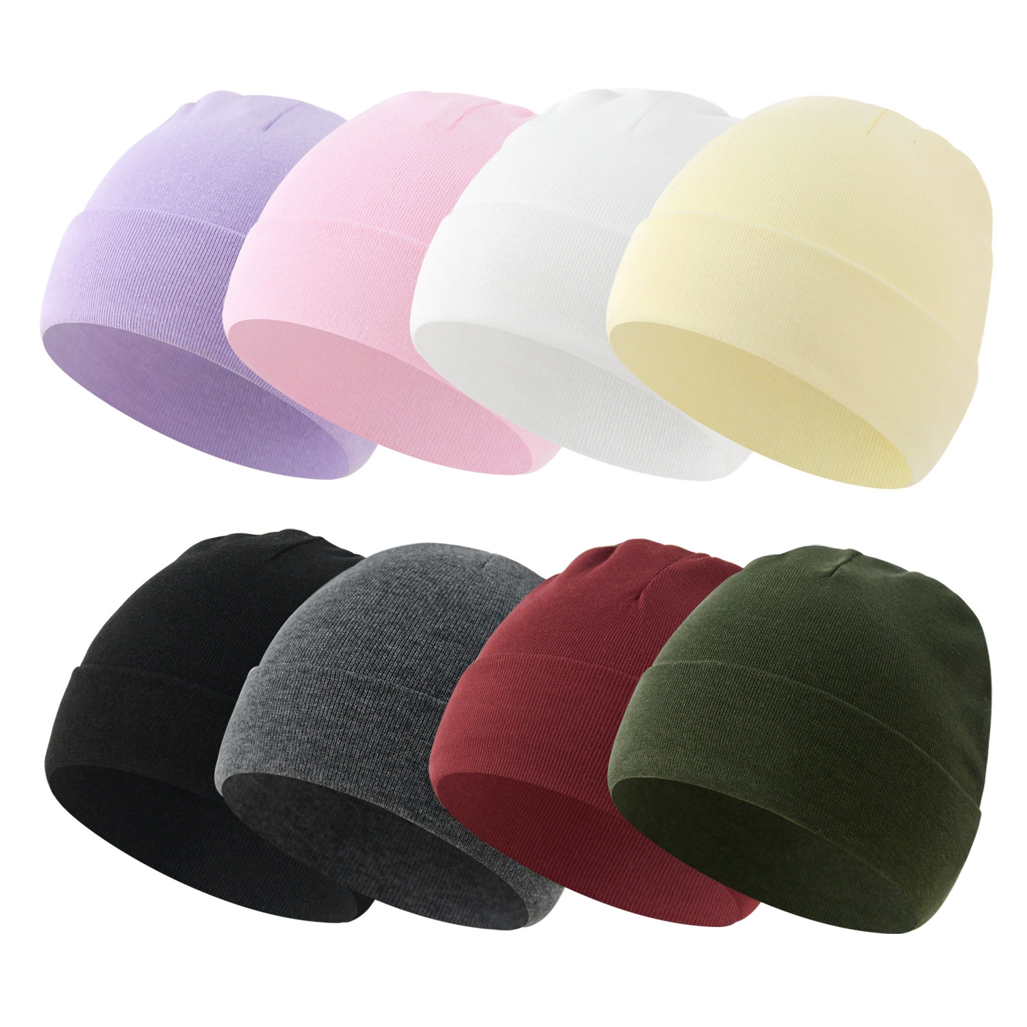 Внешняя торговля новый ребенок плода колпачок ребенка шляпа новорожденного сплошной цвет колпачок производители трикотажные хлопок шляпа