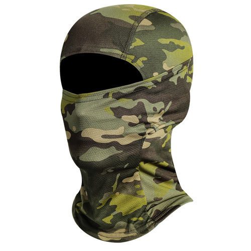 Cross-border customized summer camouflage tactical mask sun protection ice silk riding mask outdoor travel motorcycle hood for men