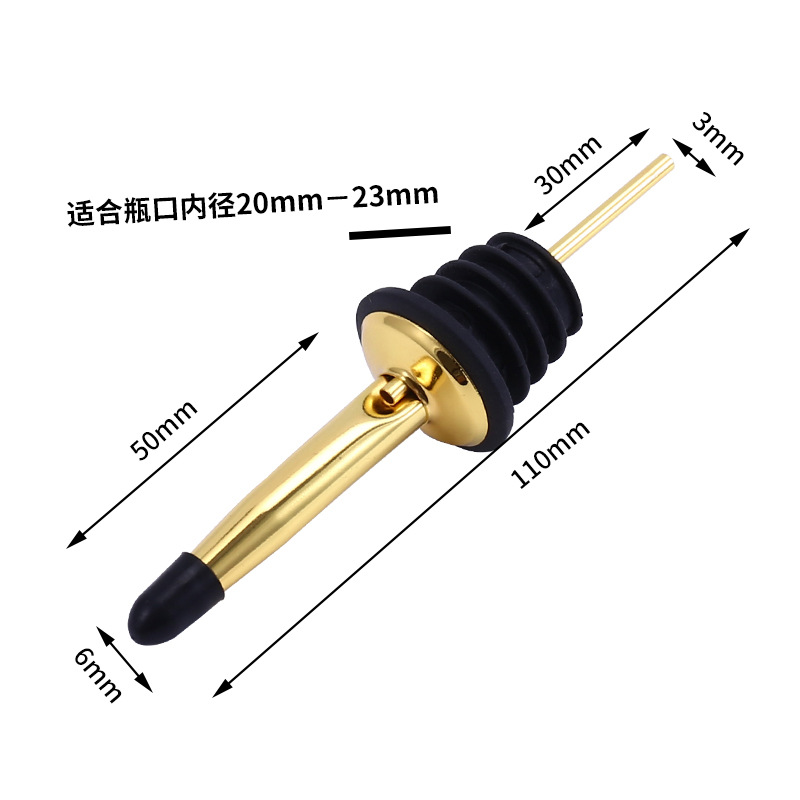 A prueba de fugas transpirable de acero inoxidable vertedor de vino tapón de botella de vino con tapa tapón de botella de aceite separador de vino tapón de botella de boca de vino en stock al por mayor