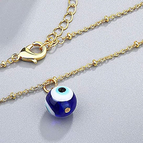 亚马逊热销恶魔之眼土耳其蓝眼睛圆珠链条吊坠 外贸欧美项链