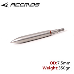 Bow and arrow archery broken stainless steel arrow 6.2mm inner diameter thread replaceable accurate match weight arrow