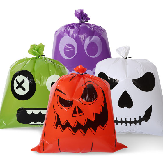 Cross-border new Halloween leaf bag funny pumpkin expression Halloween lawn decoration ornaments wholesale