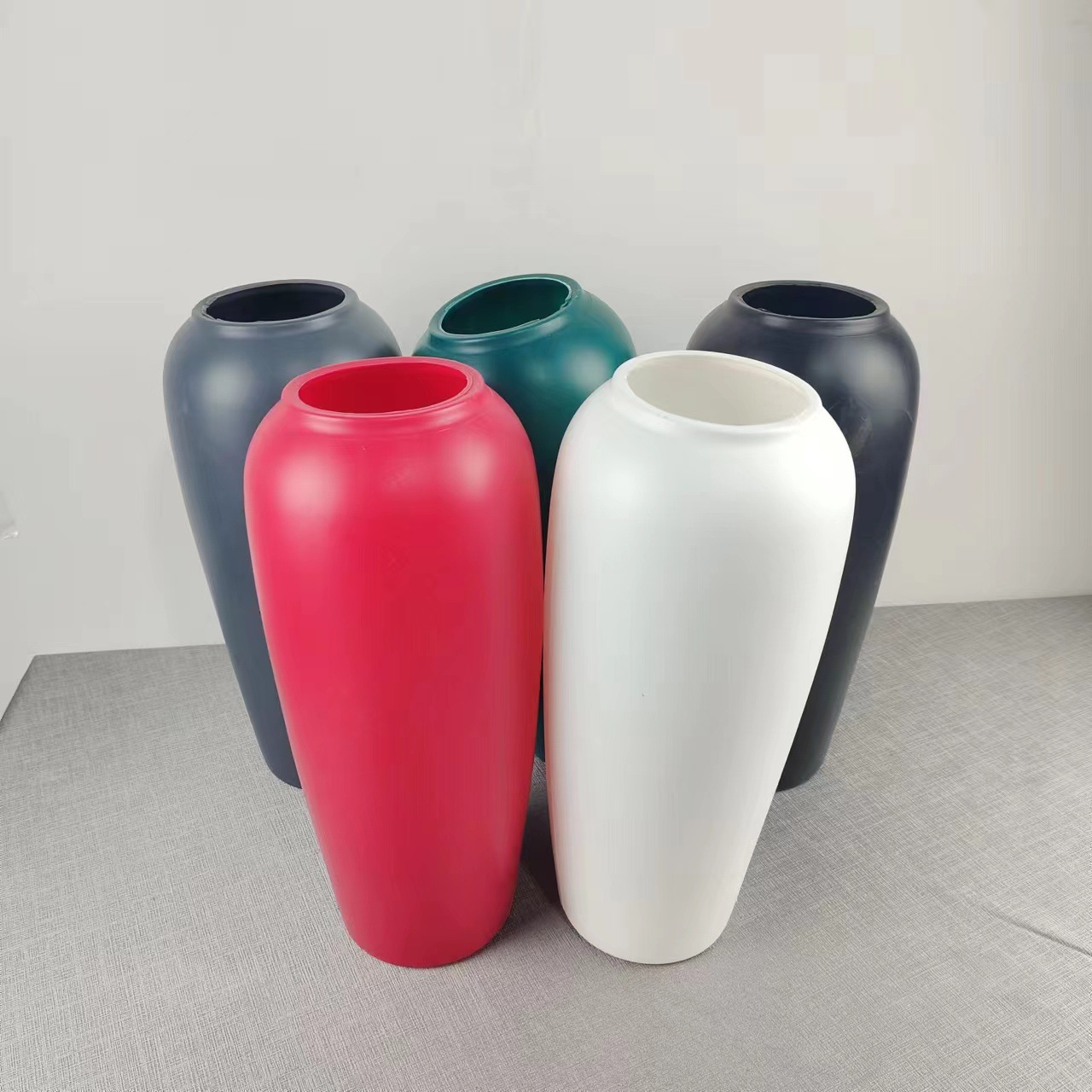 Wholesale Simple European-Style Indoor Imitation Ceramic Vase Ins-Style Flower Arrangement Hydroponic Living Room Home Decoration Ornaments