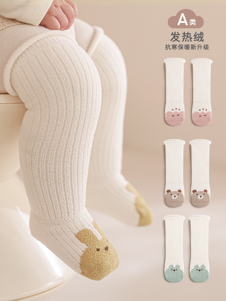 2024 invierno nuevos productos para bebés calcetines gruesas calcetines calientes bebés lindos dibujos animados sueltos sin hueso calcetines