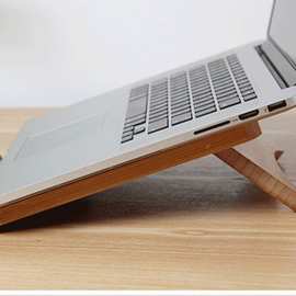 笔记本散热支架木质笔记本电脑支架木制电脑平板增高实木支架